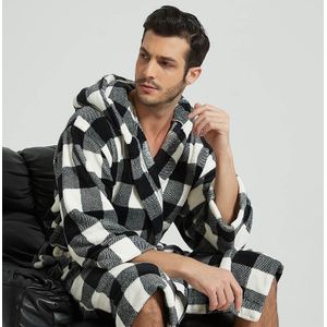 Flanellen Badjas Mannen Gewaad Mannelijke Met Hooded Dikke Kamerjas Pyjama Heren Badjas Winter Lange Plus Size Xxl Bruidsmeisje gewaden