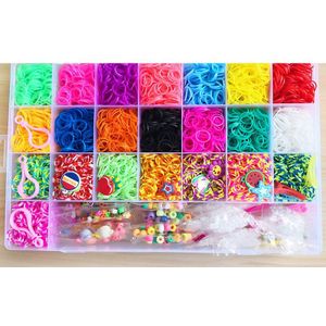 Bopoobo Rubber Loom Bands Diy Speelgoed 10000 Pcs Voor Kinderen Vetersluiting Armband Elastische Rainbow Weave Siliconen Elastiekjes