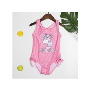 Meisjes Een Stuk Eenhoorn Badpak Zomer Mode Roze Badmode Voor Baby Meisjes Leuke Beach Wear Eenhoorn Badpak G51-jx3