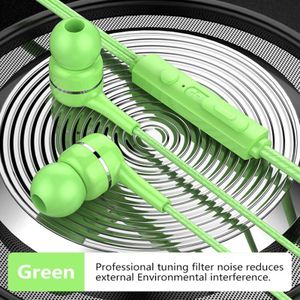 Hifi 3.5Mm In-Ear Mobiele Telefoon Headset Verstelbare Volume Bedrade Koptelefoon Met Microfoon Voor Huawei Xiaomi Noise Annuleren sport Oortelefoon