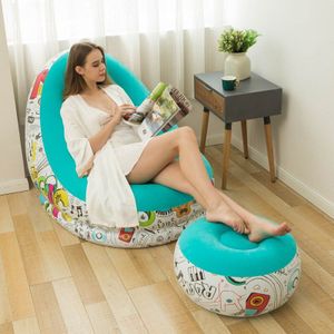 Bean Bag Lui Air Stoel Opblaasbare Sofa Couch Met Voetenbank Outdoor Opvouwbare Ligstoel Stoel Sofa Set Woonkamer Meubels