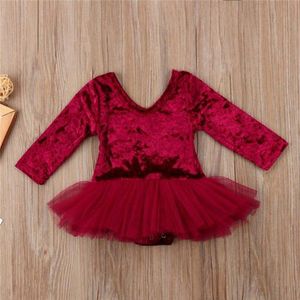 Prinses Pasgeboren Baby Baby Girl Zomer Xmas Kleding Fluwelen Kant Tule Tutu Jurk Party Bruidsjurk Jurken Vestidos Kleding