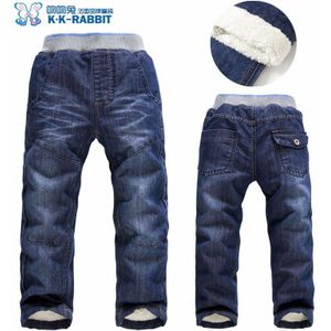 Winter Dikke Mode Jongens Broek Kinderen Broek Meisjes Baby Kinderen Jeans