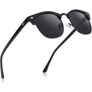 Aofly Gepolariseerde Zonnebril Mannen Vintage Half Metalen Frame Spiegel Zonnebril Voor Vrouwen Mannelijke Zonnebril Heren UV400