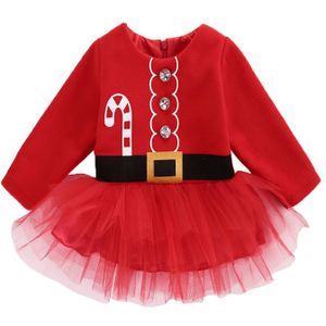 Leuke Pasgeboren Peuter Baby Baby Meisje Jurk Kerstman Tule Jurk Outfits Kostuum Casual Kleding 0-2T