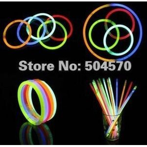 100 Stks/partij 20Cm Lunimous Glowing Sticks, Juichen Up Light Stick, Fluorescentie Stick Met Armband/Ketting Accessoires