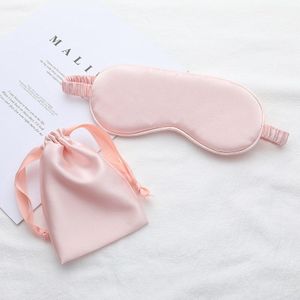 Geïmiteerd Zijde Slapen Eye Maskers Shading Patch Cover Blindfold Verstelbare Eyepatch Travel Relax Eye Care Tools Met Zak