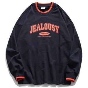 Manloric Harajuku Preppy Stijl Gedrukt Loose Crewneck Sweater Fall Tiener Paar Sweatshirt Man Hoodies