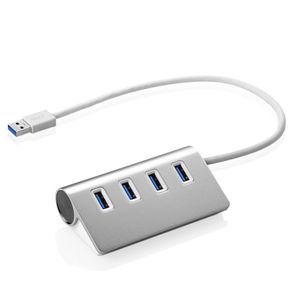 Usb 3.0 Hub Hoge Snelheid Docking Station 7 Poort Aluminium Met Ac Adapter Ondersteuning Usb 2.0 Voor Macbook Voor Pc laptop Computer
