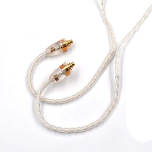 AK KZ Verlichting Dock Kabel 2Pin/MMCX Connector Plated Zilveren Kabel Voor KZ ZS5/ZS6/AS16/ ED16/ZST/ES4/AS12/ZS10/AS10/ZSN Pro/ZSX