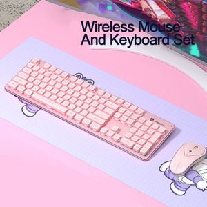 Eaor 2.4G Draadloze Toetsenbord En Muis Combo Met Led Backlit Mute Draadloze Gaming Toetsenbord Muis Set Voor Laptop Desktop pc Gamer