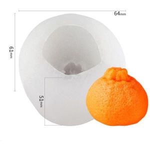 3D Oranje Aardbei Aromatherapie Kaars Siliconen Mal Mangosteen Kaars Maken Van Mallen Diy Fruit Zeep Decoratie Gereedschappen