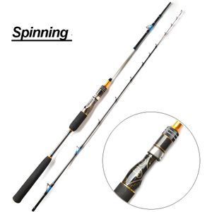 Inshore Jigging Zee Boot Hengel Carbon Spinning 1.8 M 1.98 M Mh Lokken 50-180G Titanium legering Tip Casting Hengels