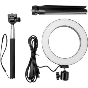 Camera Studio Ring Light Video Led Beauty Ring Licht Fotografie Dimbare Ring Lamp + Statief Voor Selfie/Live Show vlog Make-Up