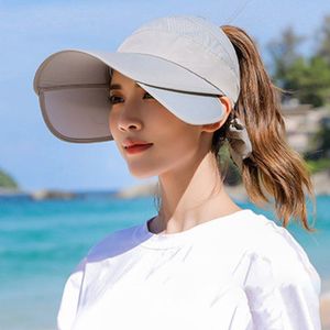 Intrekbare Vrouwen Zonneklep Zomer Zonnehoed Unisex Uv Hoed Cap Strand Hoofddeksels ZJ55