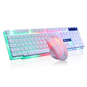 Gaming Toetsenbord En Muis Sets Pc Gamer Toetsenbord Bedraad Rainbow Rgb Verlicht Gamer Muizen Voor Computer Laptop Mause Gaming Muis usb