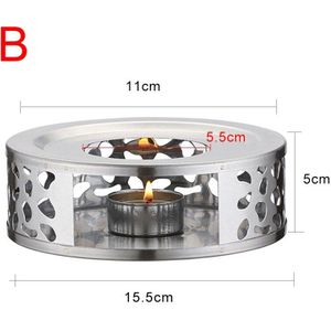 Draagbare Warmer Thee Houder Duurzaam Rvs Kaars Warmer Thee Licht Houder Trivets Koffie Warmer Verwarming Base Theepot Houden