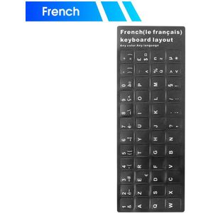 Kebidumei Toetsenbord Stickers Spaans/Engels/Russisch/Frans Keyboard Covers Voor Notebook Computer Desktop Toetsenbord Waterdicht