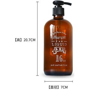 Nodic Stijl Bruin Dispenser Hand-Druk Zeep Fles Bad Zeepdispenser Glas Shampoo & Conditioner Glas Dispenser Fles