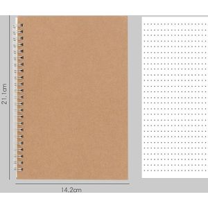 A5 Kraft Notebook Journal Grid Dot Blank Lijn Planner Dagboek Agenda Blocnotes Coil Note Book School Kantoor Briefpapier