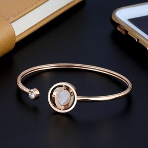 Echte Shell Luxe Vrouwen Meisjes Rvs Charm Manchet Armbanden Sieraden Trendy Bruiloft Open Armbanden