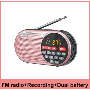 4000Mah Oplaadbare Fm Radio Draagbare Speaker Muziekspeler Met Led Display Ondersteuning Tf-kaart U Disk 3.5Mm Hoofdtelefoon jack