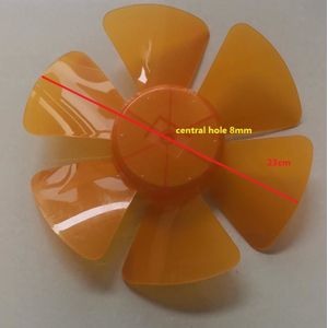 10 Inch Plastic Fan Blade Voor 6-Blade Elektrische Tafel Of Bureau Ventilator Diameter 23 Cm Oranje Kleur