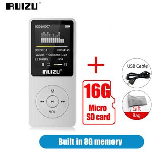 Ruizu X02 MP3 Speler 8Gb Draagbare Muziek Walkman Ultradunne Lossless Geluid Muziek Media MP3 Spelers Met Fm Radio E-Book opname