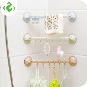 GUANYAO Plastic Zuignap Keuken Hanger Organizer Badhanddoek Kleren Badkamer Haak Koken Tool Vacuüm Opbergrek Gratis Nail