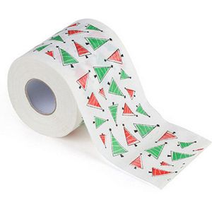 Patroon Kerst Roll Papier Kerstman En Rendieren Kerst Toiletpapier Tissue Kerst Decoraties Voor Huis GJJJRY512