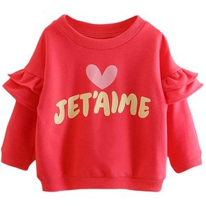 Babyinstar Sweaters Ruche Mouw Tops Peuter Meisje Watermeloen Rood Sweater Kids Hoodies Baby Meisje Kleding