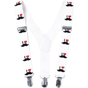 Mode Kinderen Kids Jongen Meisjes Mooie Snor Print Bretels Elastische Verstelbare Band Clip Overhemd Kleding Accessoires