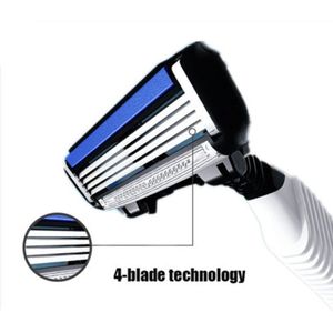 3Pcs PACE4 Mens Handleiding Scheerapparaat Scheermes 4-Blade Cartridge Handvat Reizen Scheren Wegwerp Scheermes
