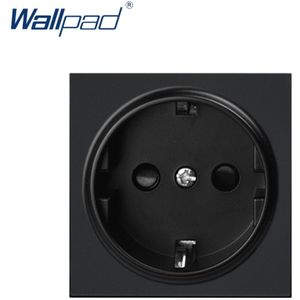 Wallpad Luxe Eu Duitse Socket Stopcontact Functietoets Voor Muur Wit En Zwart Plastic Module Alleen