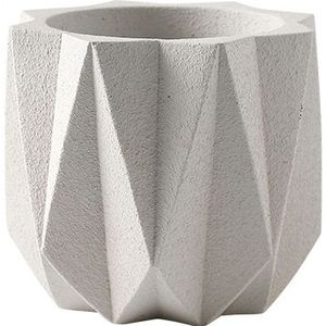 Geometrie Vorm Cement Bloempot Plant Pot Nordic Stijl Zandsteen Bloempot Succulente Planter Groene Planten Met Ademend Gat