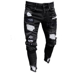 Mode Mannen Jeans Aankomst Vernietigd Lange Broek Denim Skinny Ripped Verzwakte Slim Fit Biker Werk Broek