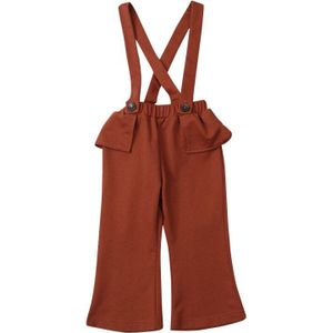 Baby Meisjes Broek Kinderen Overalls Broek Effen Kleur Katoen Elastische Bretels Meisjes Broek Herfst 1-6Y