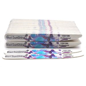 100 Stks/partij Kleurrijke Houten Nagelvijlen Wasbare Polijsten Nail Art File Buffer Schuren 100/120/180/240 Limas Pedicure gereedschap Kits