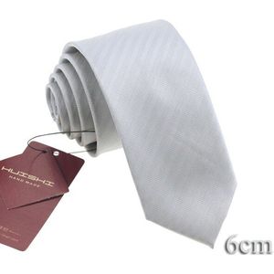 Huishi Herenmode Stropdas 8 Cm Classic Gestreepte Das Zilveren Stropdas Voor Mannen Zaken Wedding Pak Accessoire 6 Cm