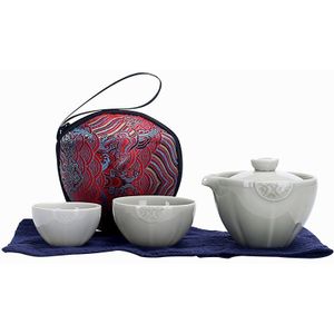 Japanse Keramische Kopje Thee Reizen Omvatten 1 Pot 2 Cup, Elegante Gaiwan, mooie Theepot Waterkoker, Kung Fu Teaset