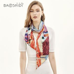 [Baoshidi] Lente Mode Dubbele Gezicht Skinny, 100% Zijde Satijn Lint, Elegante Halsdoek, dame Haar Accessoire Sjaal Vrouwen