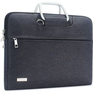 Waterbestendig 13 14 15.6 17.3 Inch Laptop Tas Met Aluminium Handvat Schouderriem Sleeve Carry Case Bruin Grijs