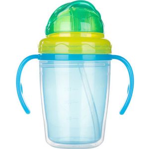 240ML BPA Gratis Baby Leren Drinkbekers Met Dubbel Handvat Baby Rietjes Water Cups Flessen