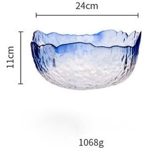 Groene Code Onregelmatige Glas Huishoudelijke Creatieve Tekening Phnom Penh Gletsjer Fruit Slakom Pyrex Groenten En Fruit Plaat