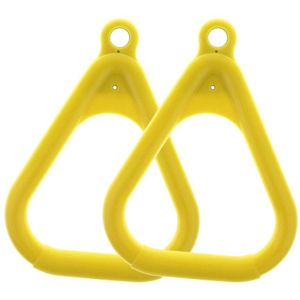 2 Stuks Plastic Trapeze Ringen Vervanging Voor Kids Swingset, Playset, Gym Jungle, Gymnastiek Apparatuur-Geel