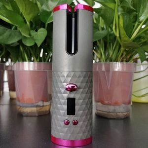 Draagbare Krultang Oplaadbare Automatische Usb Keramische Draadloze Professionele Verwarming Stok Lcd Display Spin Haar Tool