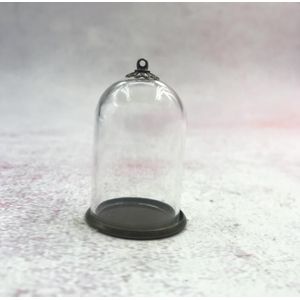 5 stks/partij 38x25mm DIY glazen globe buis bell jar met brons tray kralen cap glazen flacon hanger fles dome cover ketting bevindingen