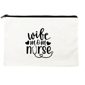 Make-Up Tas Afdrukken Ik Ben Mom En Verpleegkundige Cosmetische Zakken Organizer Bag Vrouwen Multifunctionele Schoonheid Zakken Reizen Toiletartikelen Organizer