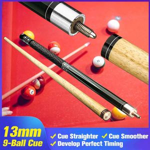 Hout 13Mm 9-Ball Cue 1/2 Split Biljartkeus Rechtere Soepeler Snoer Biljart Pool Keu Biljart Oefenen tool 145Cm