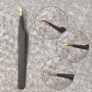Wimpers Pincet Rvs Superhard Pincet 3D Volume Hoge Precisie Anti-Statische Wimper Extension Tweezer Make-Up Tool